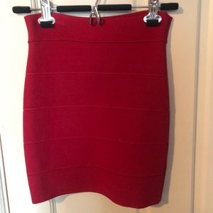 BCBG red bodycon skirt